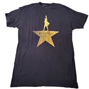 Hamilton ~ Mens Broadway Black Short Sleeved Tee ~ size Medium